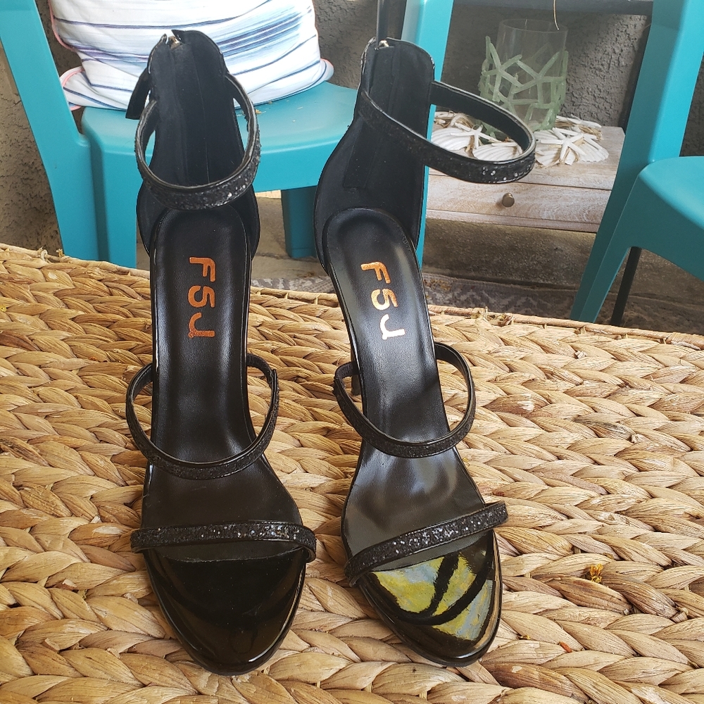 Women's Size 13 glitter strappy stilettos